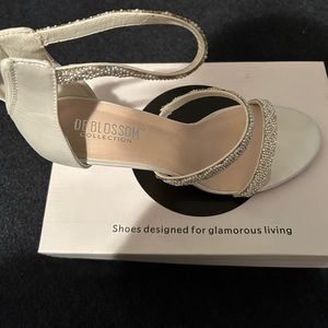 White wedding shoes from David’s bridal